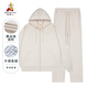 稻草人（MEXICAN）青少年衛衣套裝男春秋季連帽長(cháng)袖t恤男運動(dòng)休閑衣服套裝 米杏 L
