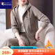 啄木鳥(niǎo)中年媽媽冬裝外套春秋中老年運動(dòng)套裝女秋冬加絨加厚時(shí)尚高貴衛衣 淺卡其2621-1 M【80-100】