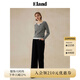 ELAND【95%棉】衣戀長袖T恤女學(xué)院風(fēng)假兩件羅紋v領(lǐng)上衣25秋季新款 深灰色(17)D/Grey M 165