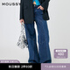 moussy 新品設計感解構拼接松弛感牛仔褲女010HS611-0660 110藍色 M