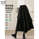 她享半身裙女赫本風(fēng)黑色蓬蓬裙高腰a字不規則傘裙大擺裙子 T51B078