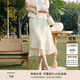 珂萊蒂爾2025年黑色不規(guī)則垂感半裙女高腰時尚百搭A(yù)字裙 本白 S