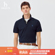 哈吉斯（HAZZYS）男裝 25夏季新款【張晚意明星同款】不“卷”領(lǐng)polo衫ASTZE0CBE10 藏青色NV L （175/96A 48）