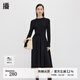 播黑色針織女商場(chǎng)同款秋冬新款氣質(zhì)溫柔修身長(cháng)燈籠裙BDQ4LD1220 K40黑色 L
