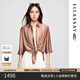 歌力思（ELLASSAY）2025春夏新款醋纖歐根紗簡(jiǎn)約百搭氣質(zhì)系襯衫女EWE362C05300 駝棕色 S