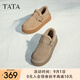 他她（TATA）熱可可冬加絨勃肯鞋女鞋厚底保暖毛毛鞋雪地靴新WDX27DM4 灰駝（仿毛里） 37