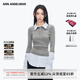 ANN ANDELMAN【明星同款】官方直營(yíng)中長(cháng)款拼接襯衫假兩件針織衫女 灰色 XS
