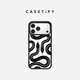 CASETIFY 黑色大王蛇 適用于iPhone 17 Pro Max 透明黑框 防摔手機保護殼