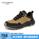 VICKI BROWN【VB男鞋】法國品牌時(shí)尚老爹鞋舒適時(shí)尚休閑鞋潮流百搭皮鞋子男 黑棕 40