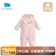 麗嬰房【商場(chǎng)同款】嬰兒剪毛絨連體衣寶寶衣服保暖連帽哈衣爬服春秋款 粉色 90cm 2歲