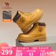 駱駝（CAMEL）大黃靴女休閑厚底短靴經(jīng)典工裝馬丁靴 L24W013663R 黃色(絨里) 37