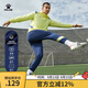 KELME/卡爾美運動(dòng)褲男春秋新款足球收腿褲透氣修身彈力訓練長(cháng)褲 深藍淺黃 XL
