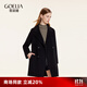 歌莉婭（GOELIA）【高智大衣】雙面呢羊毛女穿搭羊絨外套1BDC6E1D0 00B黑色 M