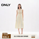 ONLY夏季時尚清涼感高腰無袖中長款連衣裙女|124207080 A06 急流白色 L (170) 88A