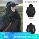 駱駝（CAMEL）三防沖鋒衣戶外登山服防水防風(fēng)防污三合一保暖時尚運動外套 A9W214119AX，黑色，男女同款 L