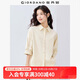 佐丹奴知識分子風(fēng)襯衫女新款純棉府綢破骨連肩中袖襯衣女05345463 11卡其 L