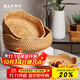 半物生活水果盤(pán)藤編果盤(pán)編織盤(pán)子零食干果盤(pán)收納筐竹編面包筐籃