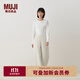 無(wú)印良品（MUJI）女式發(fā)熱毛毛紗家居長(cháng)褲女士睡褲褲子保暖25年秋季 FD36CC5A 米色 S -M(160/66A)