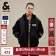 杰克·瓊斯（JACK&JONES）25年秋冬男裝棉衣飛行夾克男保暖寬松潮流連帽短款棉服外套男士 黑色E40 M 175