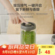 樂(lè)扣樂(lè)扣（LOCK&LOCK）按壓抽氣玻璃密封罐雜糧茶葉廚房干貨儲(chǔ)物罐奶粉罐1.2L灰色