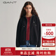 GANT甘特春季新款開(kāi)衫純色學(xué)院風(fēng)休閑寬松舒適拉鏈連帽衛衣外套女 5黑色 L