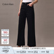 Calvin KleinJeans25春夏女士美式復古摩登潮流黑色微彈ck闊腿牛仔褲47B089G CLT-牛仔黑（R） 27