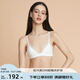 Claesen's七夕禮物真絲內(nèi)衣女桑蠶絲法式三角杯夏薄款小胸性感美背透氣文胸 云母白 M (適合70C/75AA/75A/75B)