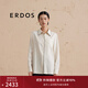 ERDOS 精紡絲毛絨優(yōu)雅襯衣百搭顯瘦貝殼邊女士長(cháng)袖襯衫 白 160/80A/S