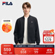 FILA 斐樂(lè )官方男士針織長(cháng)袖外套2025冬休閑簡(jiǎn)約寬松加絨上衣