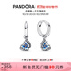 潘多拉（PANDORA）藍(lán)色蝴蝶環(huán)形耳環(huán)琺瑯工藝春季浪漫時(shí)尚個(gè)性生日禮物送女友 藍(lán)色蝴蝶環(huán)形耳環(huán) 均碼