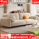 宜耀沙發(fā)客廳2025新款奶油風(fēng)簡(jiǎn)約小戶(hù)型家用北歐直排貓抓皮絨布藝沙發(fā) 整體沙發(fā)（1.1m） 高級磨砂絨【高密海綿款】