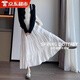 LZJV裙子半身裙女士夏季2025新款氣質(zhì)長(cháng)裙a字裙蛋糕裙小個(gè)子顯瘦顯高 白色均碼常規（80-120斤）