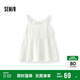 森馬（Semir）襯衫女無(wú)袖設計感蝴蝶結可愛(ài)2025夏花苞肌理上衣吊帶107425104009