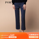 PORTS寶姿秋冬新品女裝九分褲豎條紋西褲SM9P008NFF081 丈青條紋 S (4)