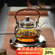 高茗耐高溫煮茶壺家用超薄電陶爐喝茶專(zhuān)用加厚提梁壺新款玻璃煮茶套裝 防燙提梁壺+超薄電陶爐 1000ml