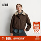 森馬（Semir）外套女冬季夾棉仿羊羔毛翻領(lǐng)oversize磨毛2025巴恩風(fēng)109725108014