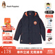 暇步士（Hush Puppies）童裝兒童冬裝男童外套冬季新款男小童簡(jiǎn)約時(shí)尚加絨厚風(fēng)衣 藏藍(lán) 120 cm