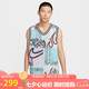 耐克NIKE男 運(yùn)動(dòng)背心 籃球訓(xùn)練 柔軟舒適 HF6141-418 粉藍(lán)L