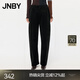 江南布衣（JNBY）【燈芯絨闊腿褲】燈芯絨高腰休閑褲子長褲松緊腰女 001/本黑 S