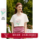 詩(shī)凡黎花朵T恤2024夏新款正肩體恤設計感小眾法式白色短袖上衣女 象牙白 M 160/84A