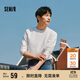 森馬（Semir）長袖T恤男純棉2025春季打底上衣純色基礎(chǔ)百搭情侶款109925101201