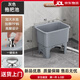 移動(dòng)拖把池家用陽(yáng)臺高腳洗拖布地盆衛生間墩布拖布池水池水槽池子 灰色小號升級款-帶一鍵排水