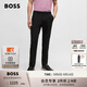 BOSS博斯【禮物】【防潑水 吸濕透氣】男士彈性面料修身休閑褲 001-黑色 L (50)