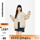 美特斯邦威外套女士春秋季新款美式休閑棒球服夾克領(lǐng)開衫上衣女 焦糖卡其 S 155 80A