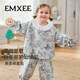 嫚熙（EMXEE）兒童家居服絲柔果棉純棉寶寶睡衣套裝空調服夏季男女童 獨角獸之翼【四季款】 90 cm （1-2歲，體重9.5-13kg）