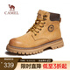 駱駝（CAMEL）【王俊凱同款】馬丁靴男秋冬2025新款大黃靴女戶(hù)外工裝靴登山鞋子 G122W7757TR金黃色（男 絨里款） 42