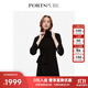 PORTS寶姿女裝年春夏新品長(cháng)袖中長(cháng)連衣裙RT3D019RWB002 BLACK M