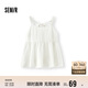 森馬（Semir）襯衫女無(wú)袖設(shè)計(jì)感蝴蝶結(jié)可愛(ài)2025夏花苞肌理上衣吊帶107425104009