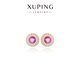 XUPING旭平首飾仿水晶時(shí)尚氣質(zhì)潮流個(gè)性耳釘送禮飾品X001116894 漿果色耳釘