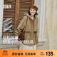 森馬（Semir）防護外套|外套女中長(cháng)款插肩袖三防秋季防風(fēng)連帽衣服101524109002